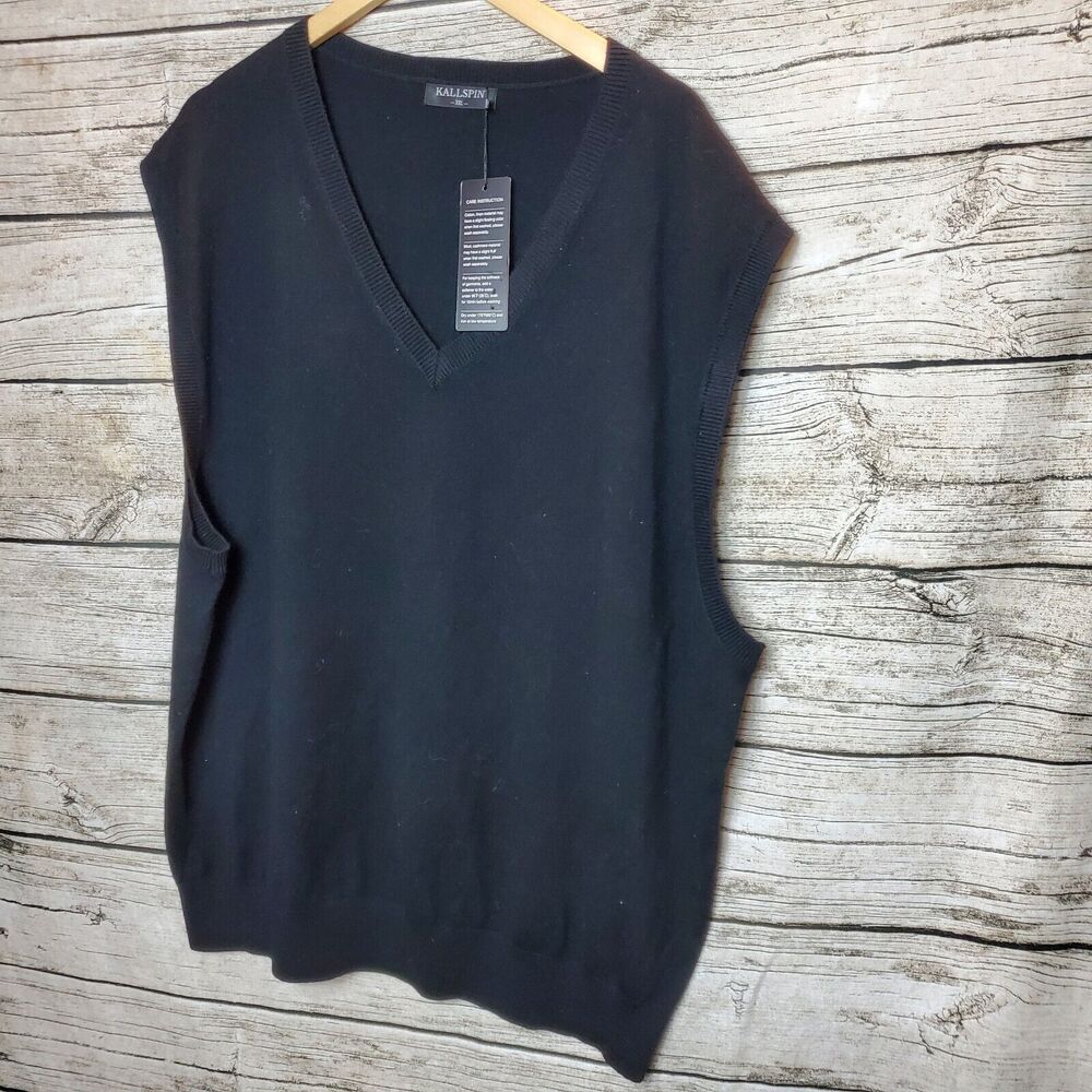 Kallspin Black Vest Size 3XL NWT